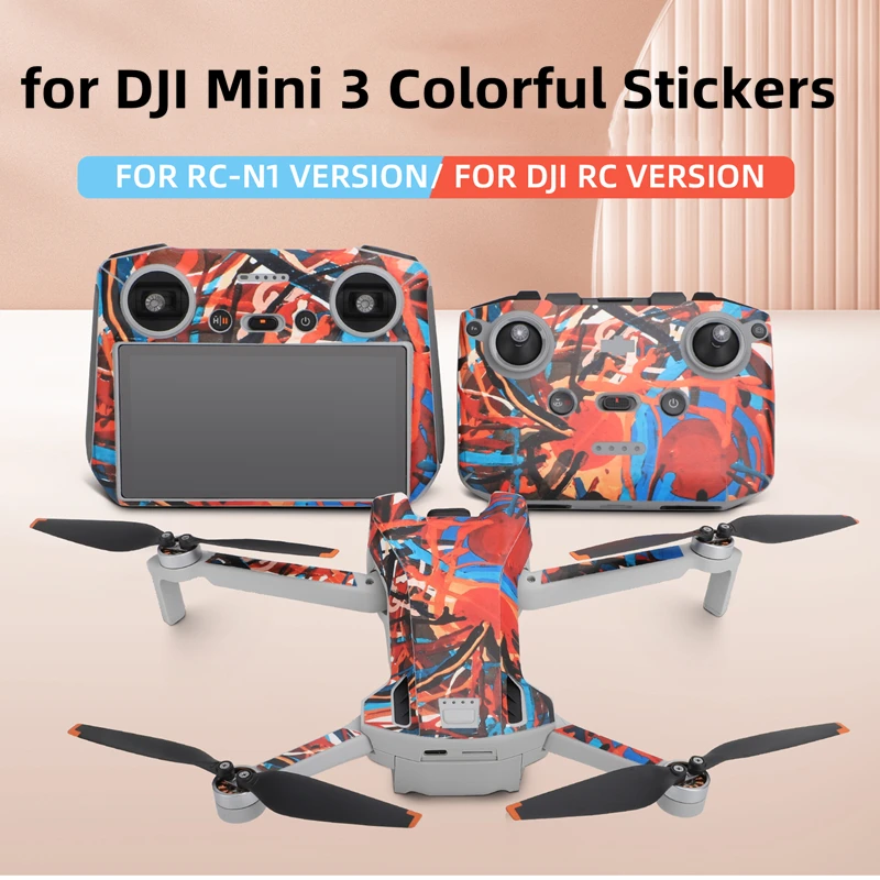 

Colorful Stickers Protective Film Scratch-proof Decals Skin Film for DJI Mini 3 Body Sticker Accessory