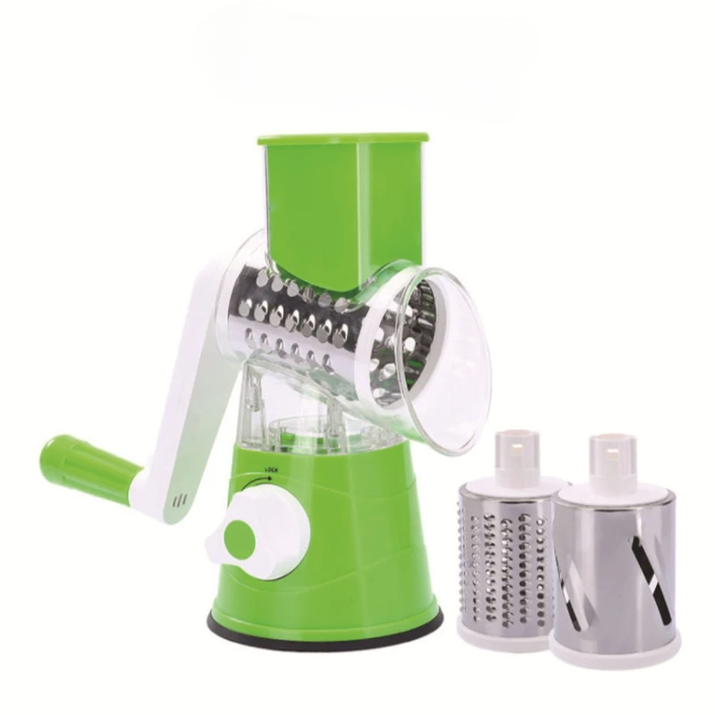 Home Use Hand-Crank Multi-Function Vegetable Slicer and Cheese Grater Rotary Handheld Grater