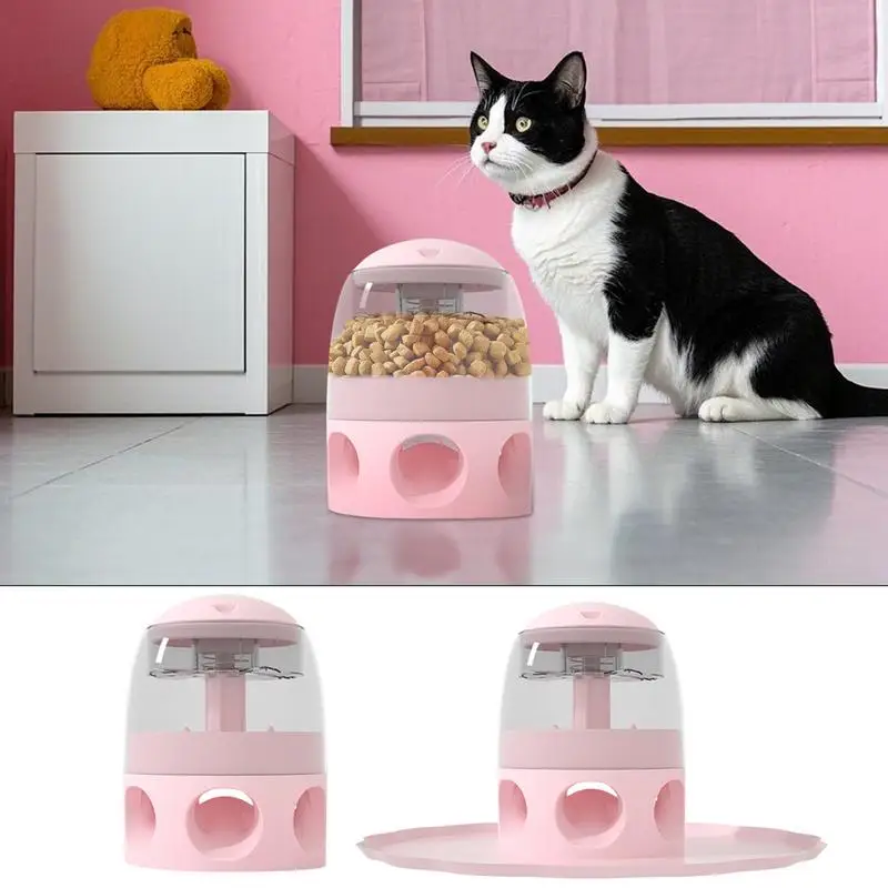Pet self-service feeding machine Interactive Large Capacity Treat Toy Detachable Food Dispenser cat dog press food out toy