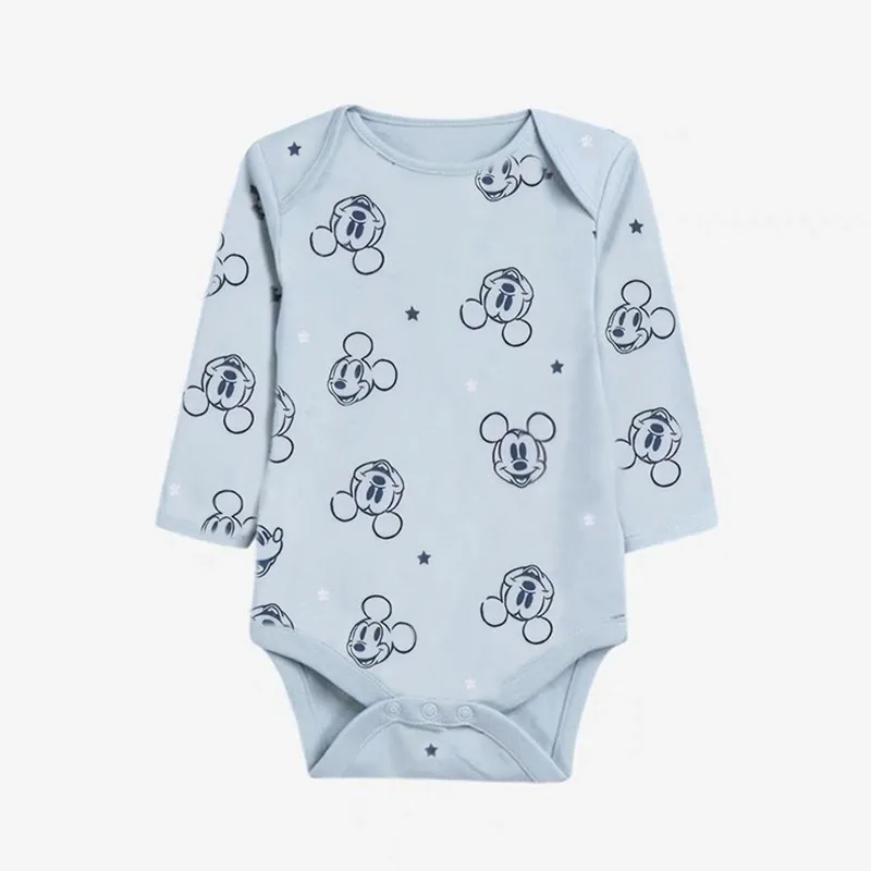 Lovely Minnie Long Sleeve Romper for Baby Girl Cotton Mickey Mouse Printed Jumpsuit Baby Boy Clothes 6