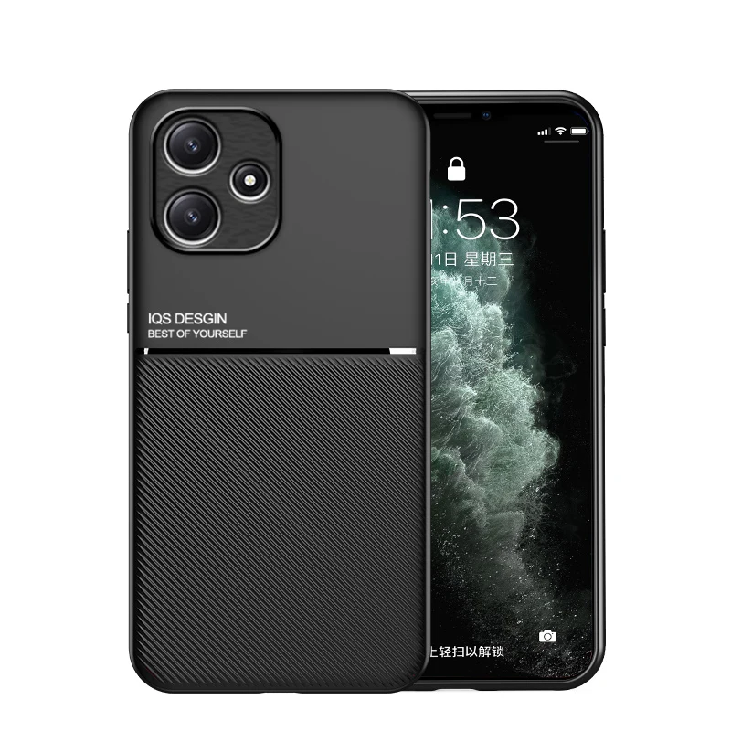 Shockproof Leather Silicone Case with Magnetic Car Holder