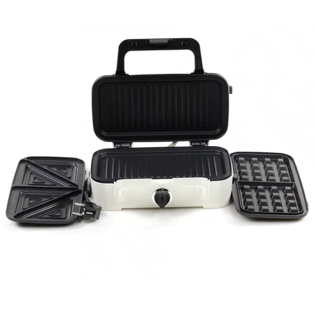 Mpm Mop-33m Sandwichera 3 En 1, Gofrera Belga, Grill-plancha