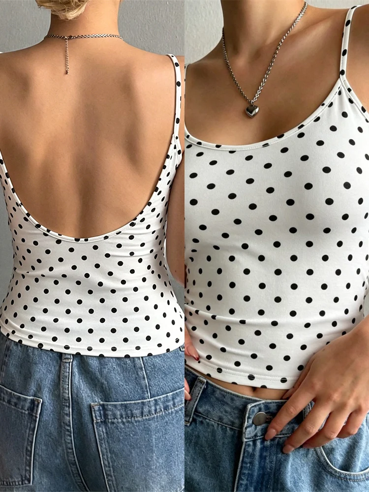 polka dot white