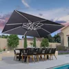 10' X 13' Patio Umbrella Outdoor Rectangle Umbrella, Large Cantilever Umbrella Windproof Offset Umbrella,Heavy Duty Sun Umbrella 1
