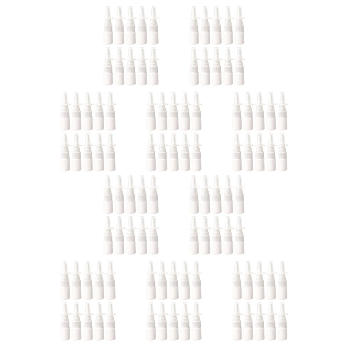 

100Pcs 10Ml Spray Bottle Refillable Plastic Mist Nose Nasal Sprayer