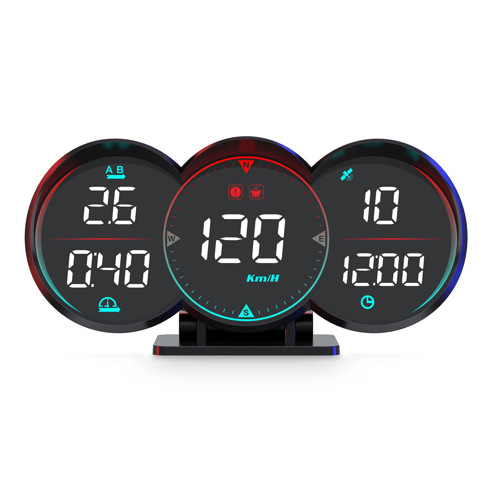 Solar GPS Car Head Up Display X100 Wireless Speedometer Display Speed Satellite Time Date Auto Adjust Screen Brightness Display