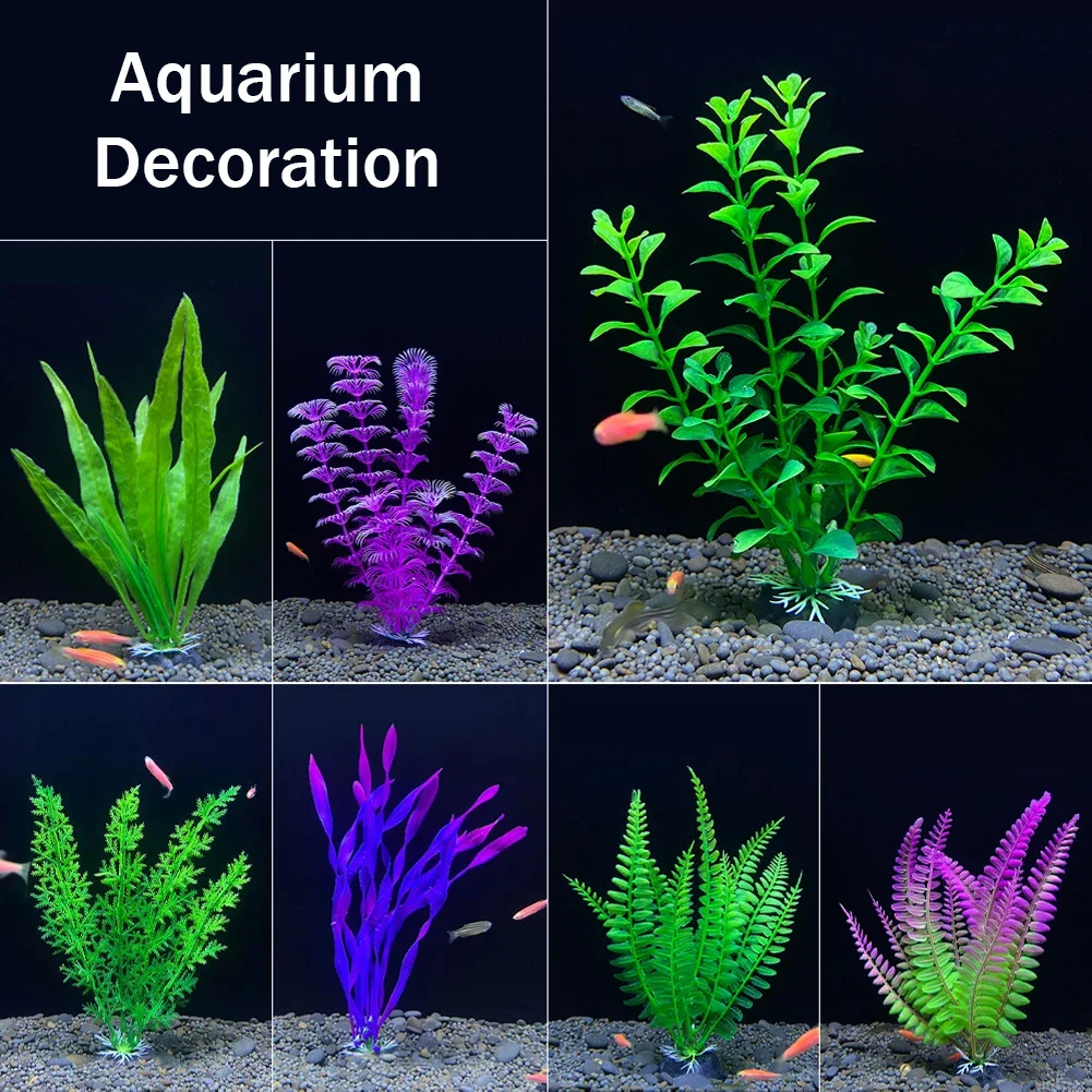 Artificial Underwater Plants Aquarium Fish Tank Seaweed Decoration Water Grass Viewing Decorations for Home 1Pc