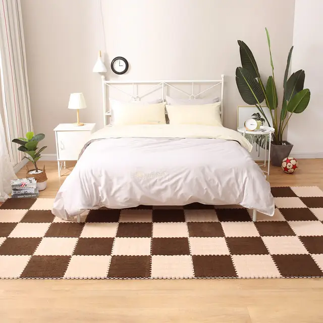 Polymère de jeu en peluche douce pour enfants, tapis de puzzle en mousse brûleur, jouets pour bébé, garder au chaud dans la chambre, virus de jeu, 30 cm * 30 cm * 1cm 4