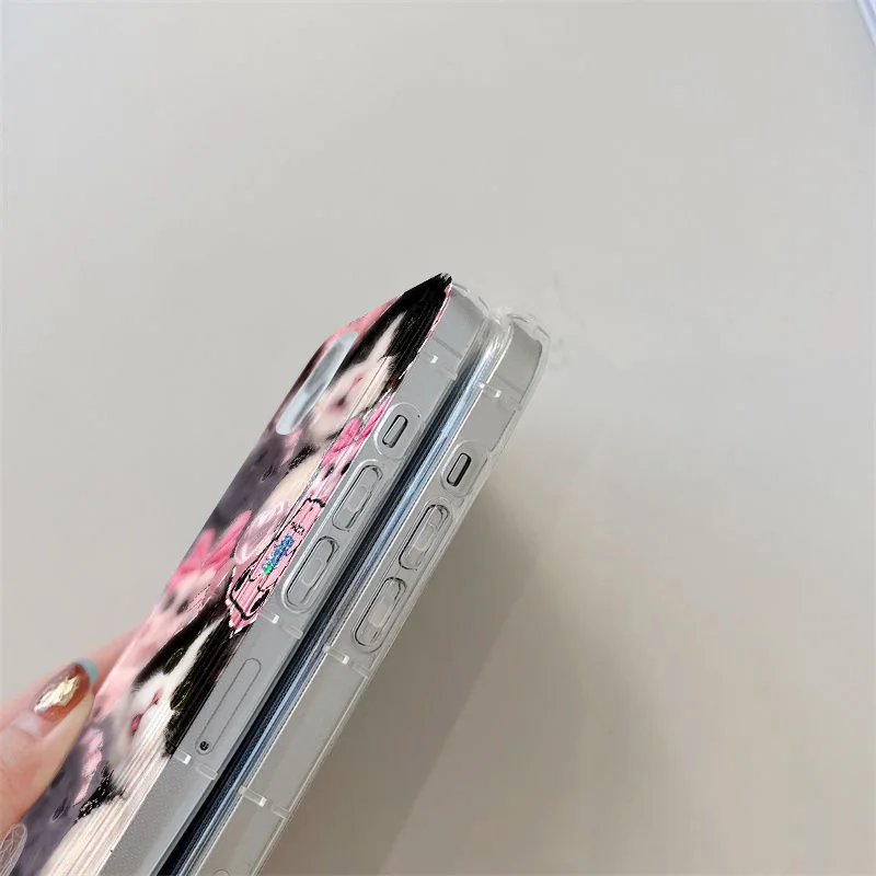 Korean Lovely Cat Pink Phone Case - Cute Kitten Soft Clear Shockproof Cover