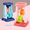 Beach Toy Set for Kids Sand Wheel Sand Bucket Scooter Shovel Rake Sailboat Hourglass Cute Molds Summer Outdoor Sandbox Sand Toys 3