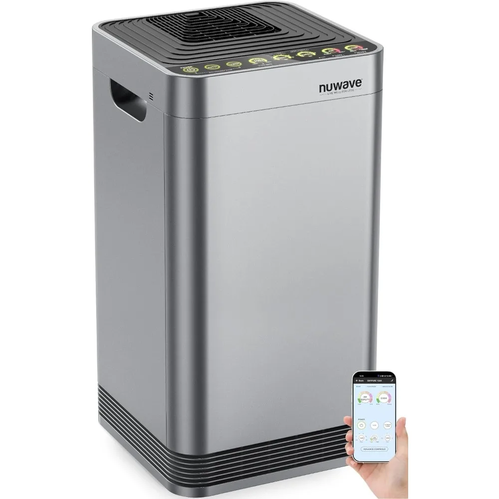 

Whole House Air Purifiers, Oxypure Smart Air Purifier with 5 Stage Tower Structure Filter, Quality & Odor Sensors,