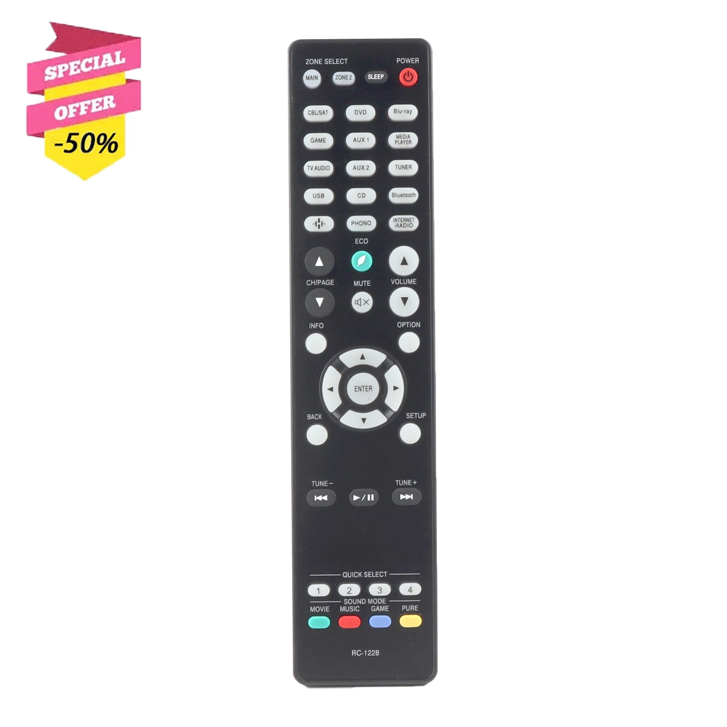 Nuovo Telecomando Rc-1228 Rc1228 Compatibile Con Il Controller Ricevitore Av Denon Rc-1227 Rc-1217 Rc-1218 Rc-1192 Avr-X3600H