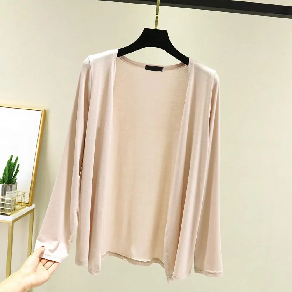 

Women Lightweight Coat Soft Breathable Women's Long Sleeve Open Front Cardigan Coat Stylish Casual Outerwear for Females Regular