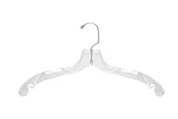 NAHANCO 505 Plastic Dress Hanger, Middle Heavy Weight, 17", Clear (Pack of 100) 1