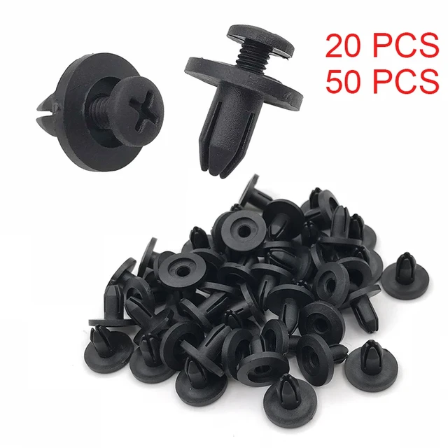 50PC Clips Car Engine Fender Bumper Panel Fastener Screw Rivet Push Pin  Retainer