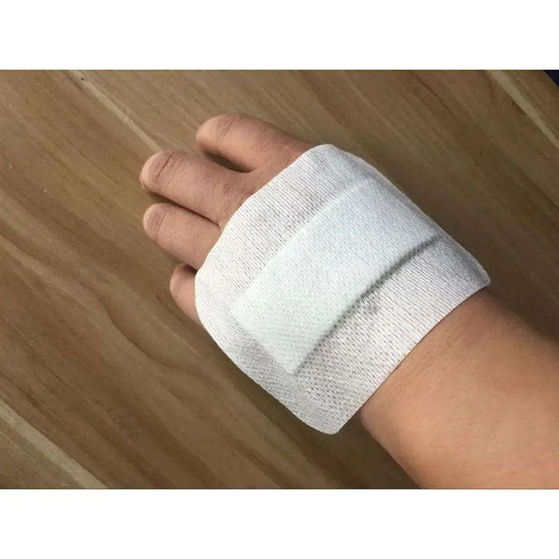 10PCS Wound Care Gauze Pads First Aid cotton pads Non-woven Adhesive Wound Dressing Gauze Band first Aid Bandage 7x6cm 4
