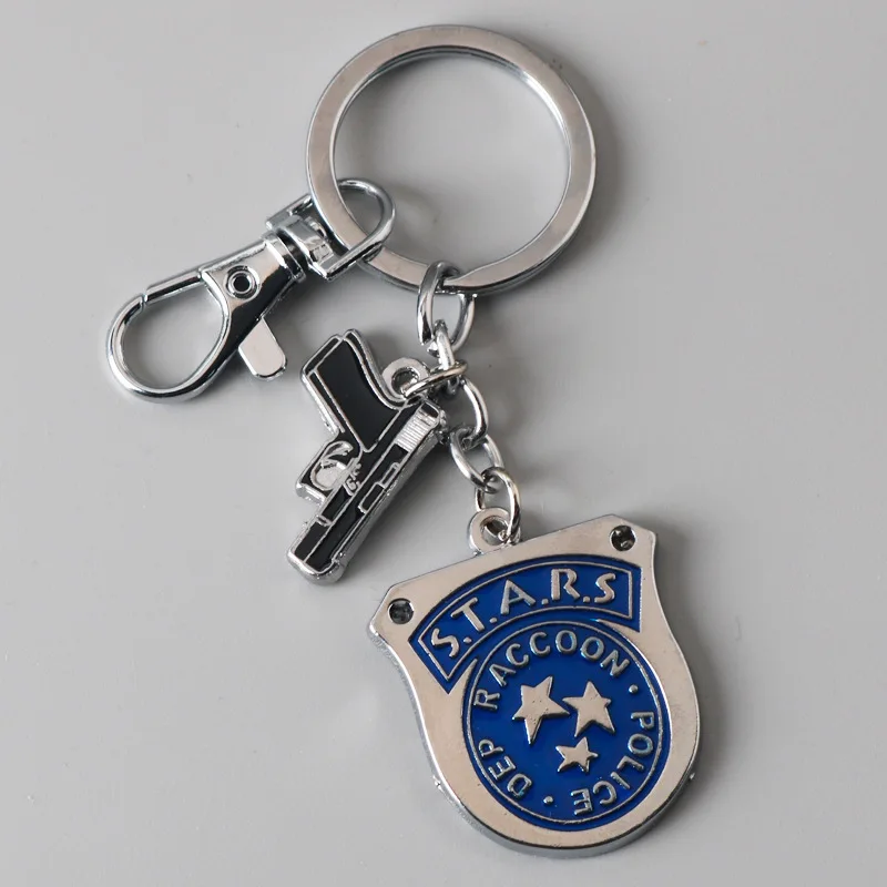 Residents Evils Cosplay Pendant Necklace Keychain Toy Umbrella Corporation Symbol Chaveiro Sublimation Blank Keyring fans Gifts anime keychain,game keychain,anime keychain pendant,game necklace,game cosplay props