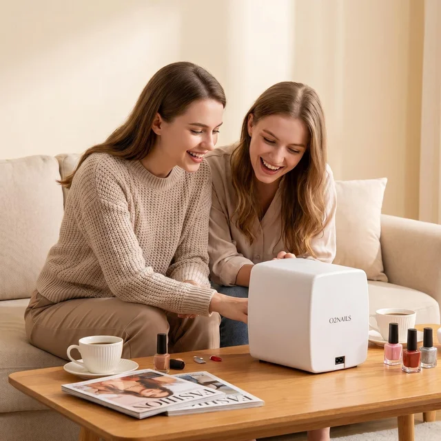 Portable 3D Nail Painting Printer, APP Controlled DIY Nail Art Machine with 1000+ Patterns, Ideal Gift for Girls Ladies, Suitable for Home and Salon Use - Image 4