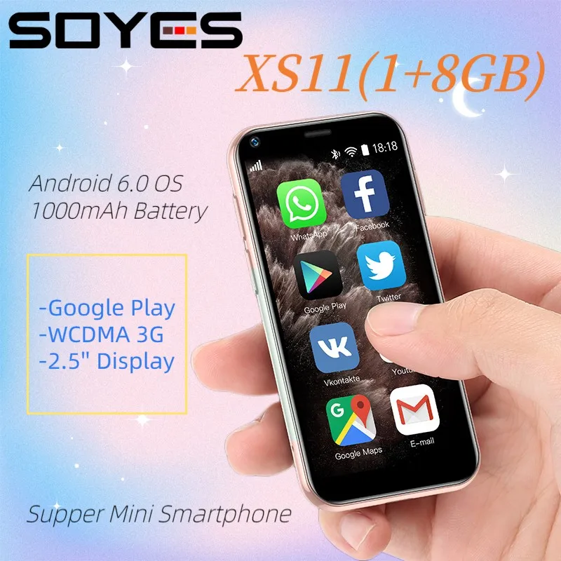 SERVO S22 mini Smartphone 2.5 Screen 2 SIM Card Android Quad Core Google  Play Store 1GB 8GB GPS Cute Small Celular Mobile Phone