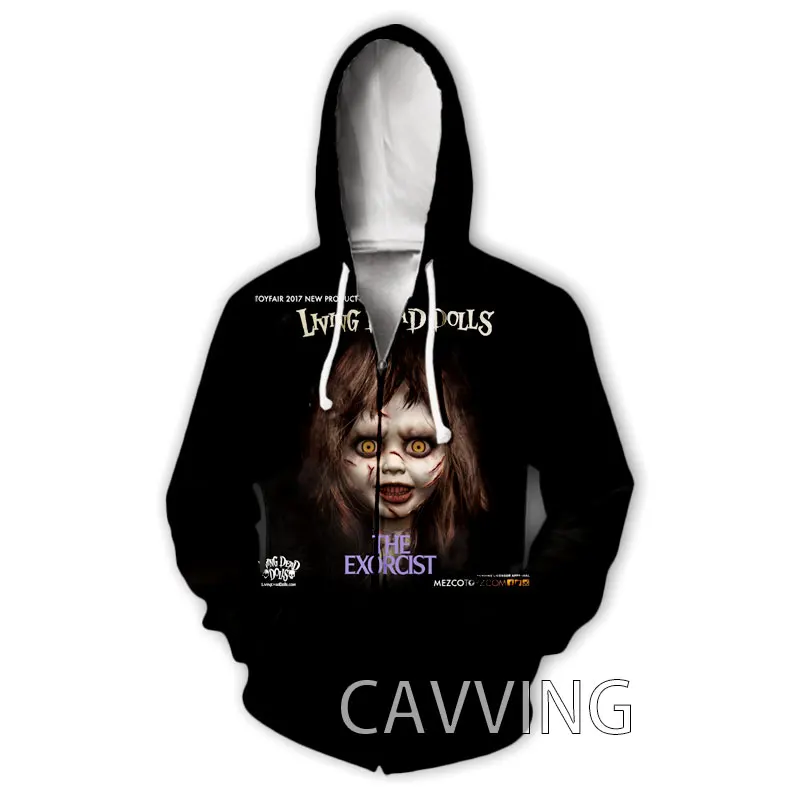 

New Fashion 3D Print The Exorcist Zipper Hoodies Zip Up Hooded Sweatshirts Harajuku Hoodie Hip Hop Sweatshirts for Women/men