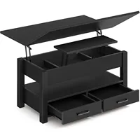 Coffee Table Lift Top, Multi-Function Convertible Coffee Table with Drawers and Hidden Compartment, Coffee Table Converts 1
