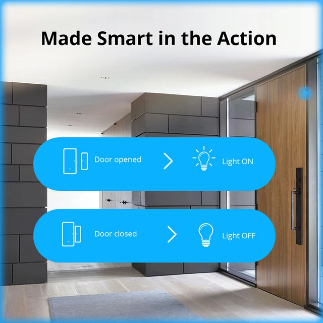 SONOFF DW2 WiFi Door Window Sensor EWeLink Smart Home Security Protection Compatible With Alexa Google Home Assistant 4