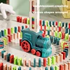 Automatic Laying Domino Electric Train Toy Car Building Block Kits Creative Games DIY Kids Birthday Christmas Gift 4