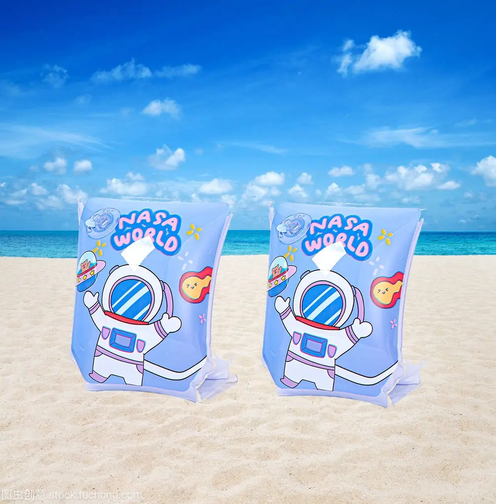 Cute Cartoon Children Arm Floats Blue Astronaut Arm Buoyancy ArmRing Life Buoy Thick Buoyancy Bands