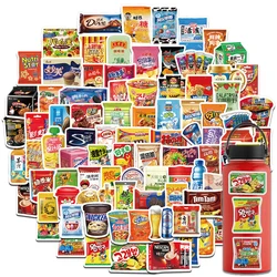 Autocollants de décoration murale de Snack années 90, 10/30/50 pièces, affiche de dessin animé, pour Skateboard, valise, ordinateur portable, téléphone, Salon 