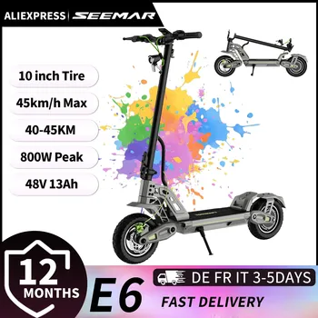 Monopattino Elettrico per Adulti E8 E6 48V 18AH Autonomia Massima 45KM Motore di Picco 800W Sistema di Sospensione Doppio Monopattino Elettrico Fuoristrada