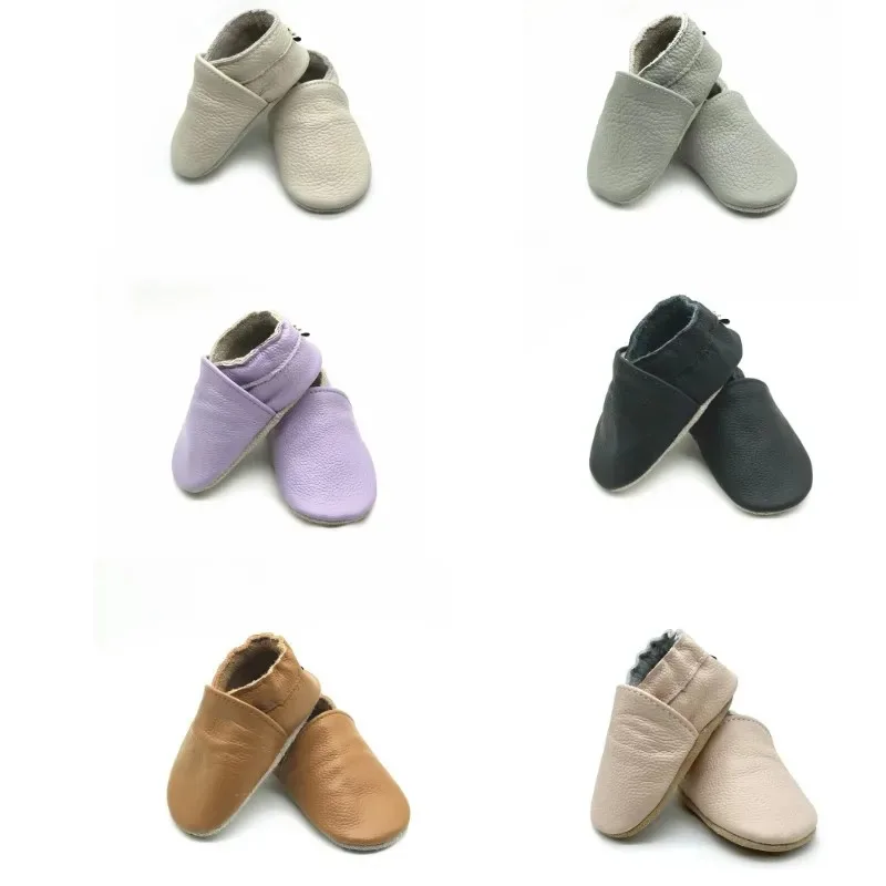 Baby Shoes Cow Leather Bebe Booties Soft Soles Non-slip Footwear Toddler First Wakers Boys And Girls Slippers 3