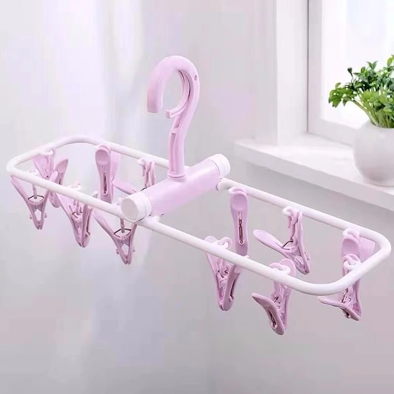Sock Drying Clip 12 Multifunctional Cloth Hanger Household Drying