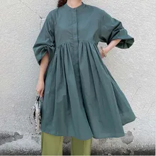 

Women's Blouse Solid Color Long-sleeved Loose Top Doll Shirt Japanese Korean Temperament Fashion Winter Autumn Lady Tops