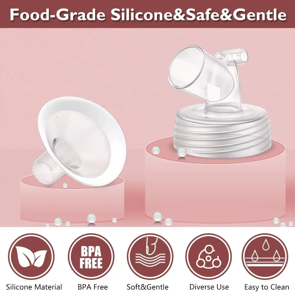 Updated Soft Rim Shield and Wide Mouth Base Connector Pump Parts for Spectra S2 Spectra S1 9 Plus Breastpumps Accessories 5