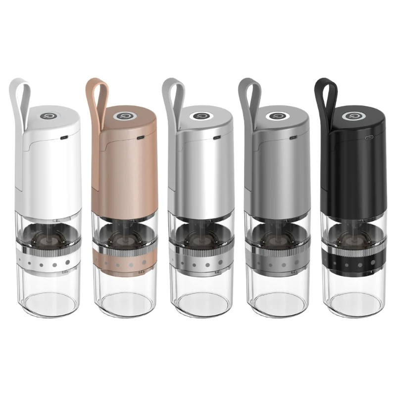 

Multi Functional Coffee Mill Rechargeable Coffee Bean Grinder Adjustable Burr Mill Suitable for Outdoor Indoor Travel N0PF