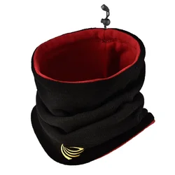 Thermal Fleece Winter Neck Warmer and Windproof Ski Mask Scarf (Style2 Black Red)