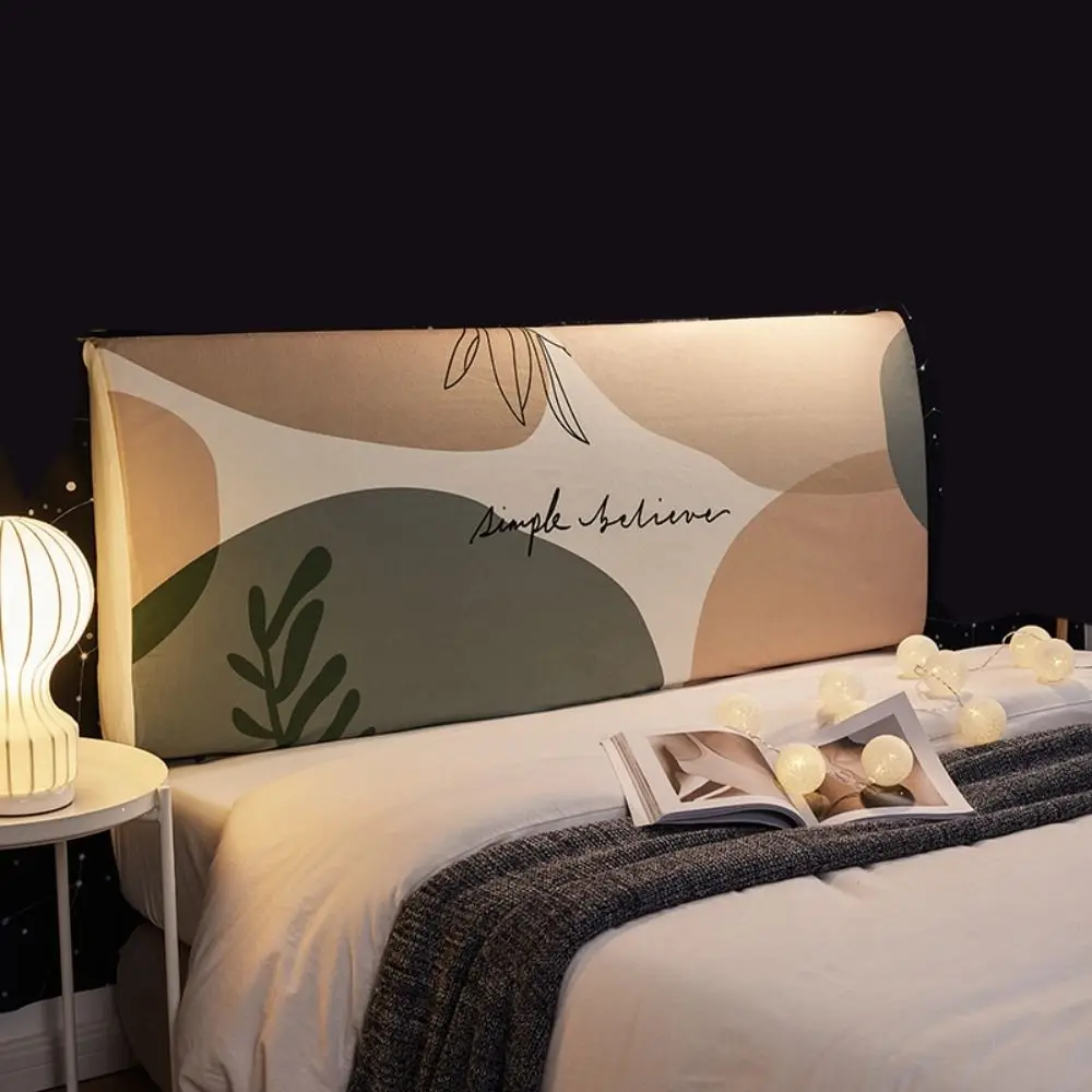 Modern Style Cartoon Bed Head Cover All-inclusive Anti-dust Headboard Cover Soft Nordic Protective Home Room Decor