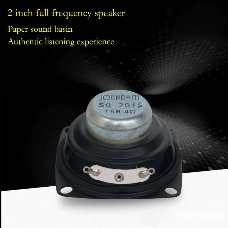 Hifi 2 Inch Full Range Speaker 4 Ohm 8 Ohm 15W DIY AudioTreble Mediant Bass Loudspeaker Computer TV Bluetooth Music Speakers