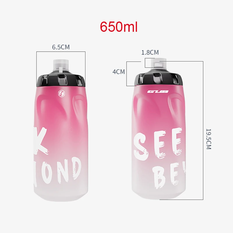 JIBOO Fashionable Bicycle Water Bottle Eco-Friendly Plastic PP5 Silicone Dust Cap Seal 650ml Cycling Bottle Flask Bike Equipment water bottle bicycle water bottle sports bottle