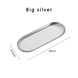Elegant Gold-Tinted Stainless Steel Dining and Dessert Plate (L silver)
