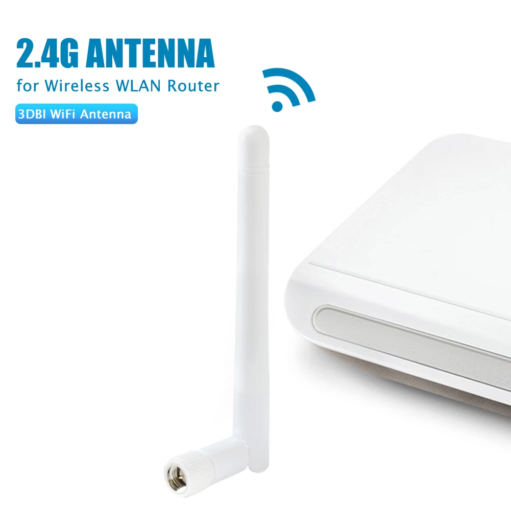 

2.4G 3dBi Omni External WiFi Router Antenna Outdoor Aerial with SMA Male Plug External Omni WiFi Antenna for Wireless Router