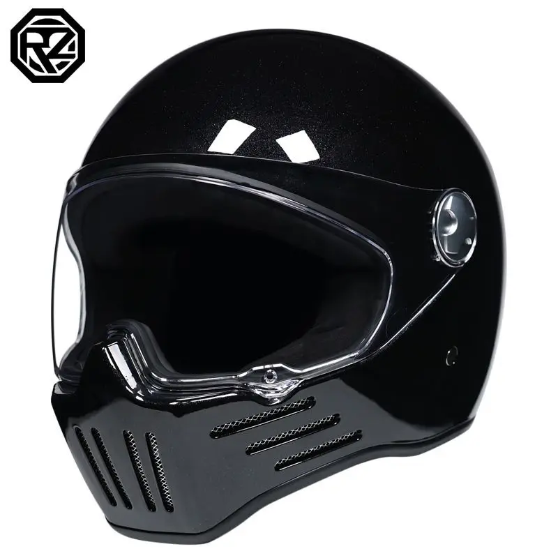 DOT Motorcross Motorcycle Vintage Helmet Moto Racing Ride Full Face Helmet Chopper Retro Helmet Riding Casco Moto All Seasons