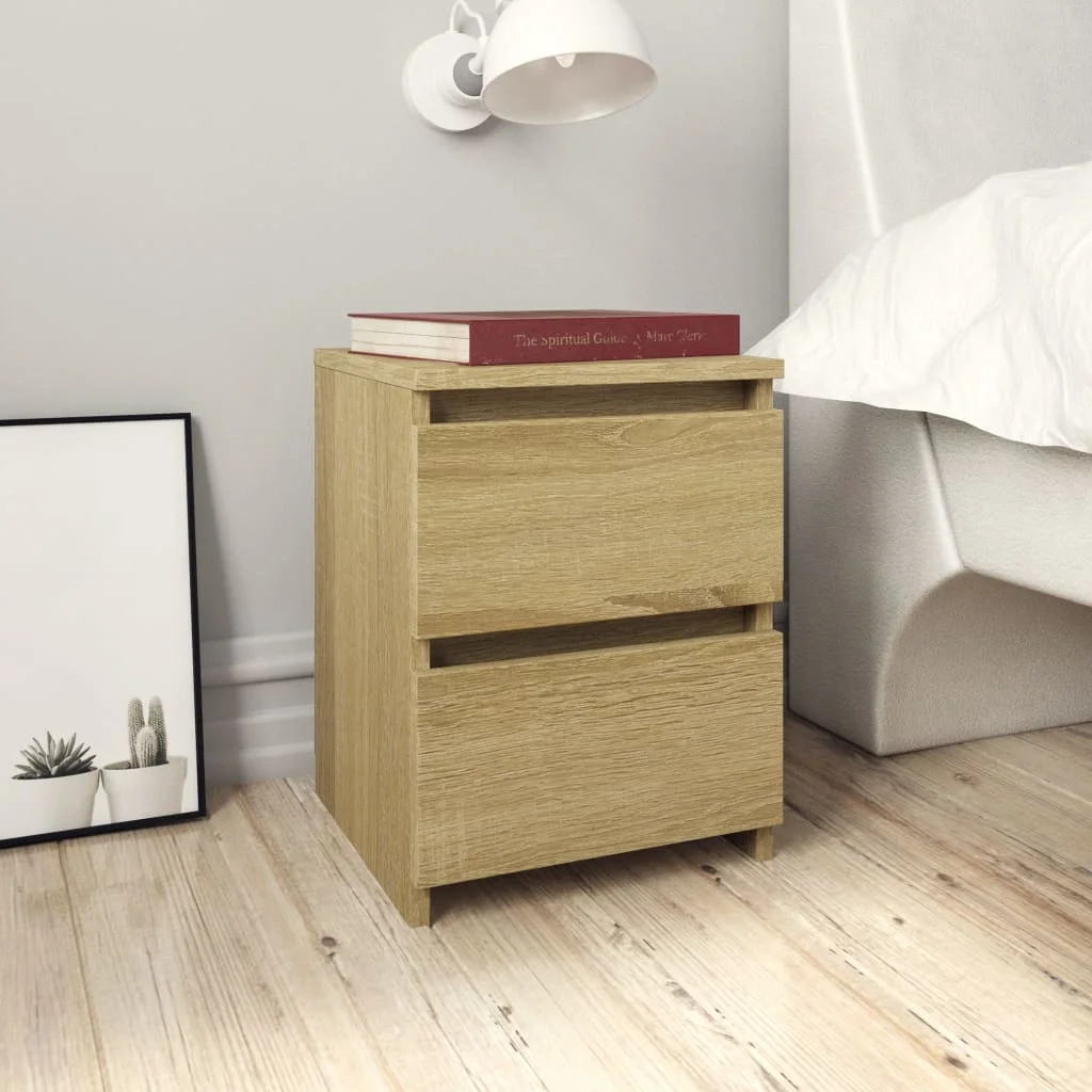 Comodini 2 Pezzi Sonoma Oak 30X30X40 Cm Chipset