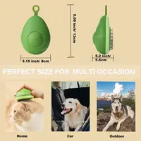 New Small Brush for Dogs and Cats Avocado Orange Style Fruit-Shaped Decompression Needle Comb Dry Massage Comb 6