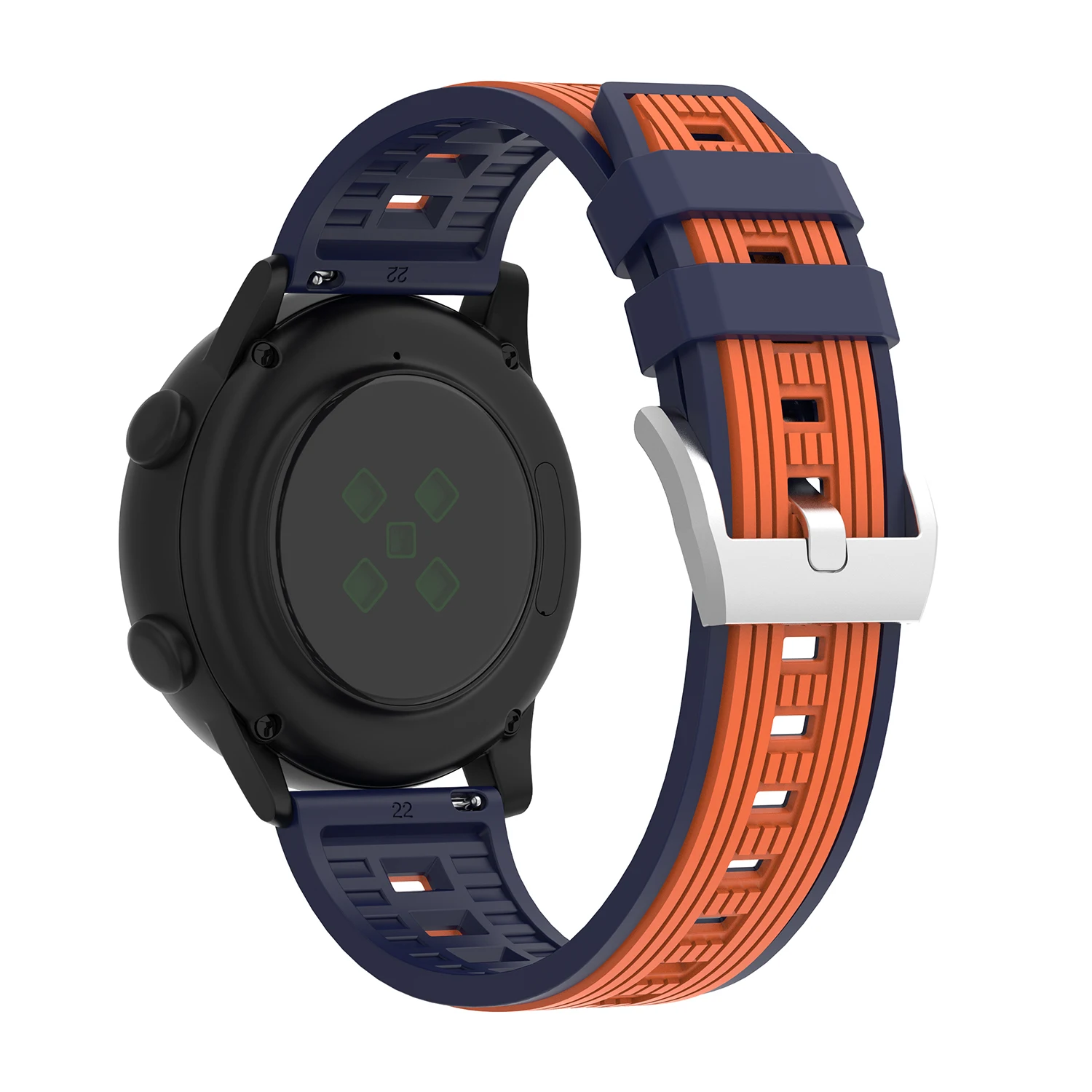 Silicone Sport Strap Bracelet - 22mm Wristband in Multiple Colors