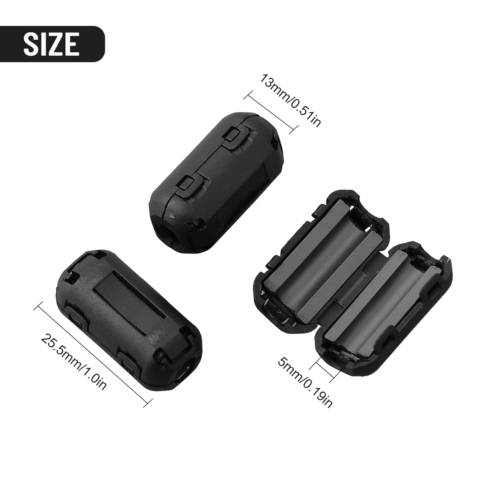 10Pcs TDK Ferrit Core Choke Clip Noise Suppressor Filter Ring Kabel Klemme RFI EMI Für Audio/Video Kabel netzkabel – Detail 1