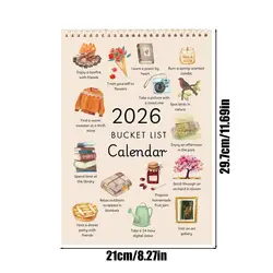 Inspirational 12 - Month Wall Calendar & Goal Planner with Motivational Illustrations (Single attribute)
