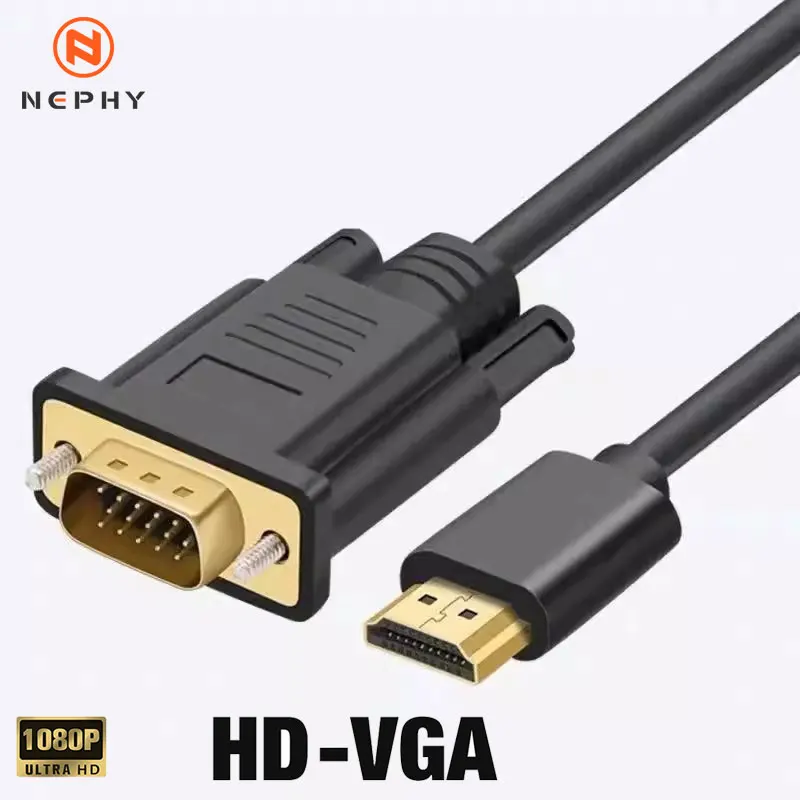 High-Definition HDMI to VGA Cable Converter Adapter – Multiple Lengths Available