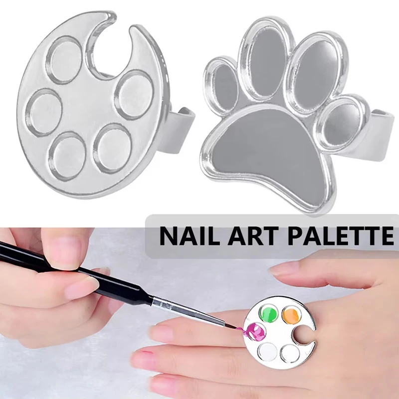 Mini Nail Art Color Palette Mixing Ring