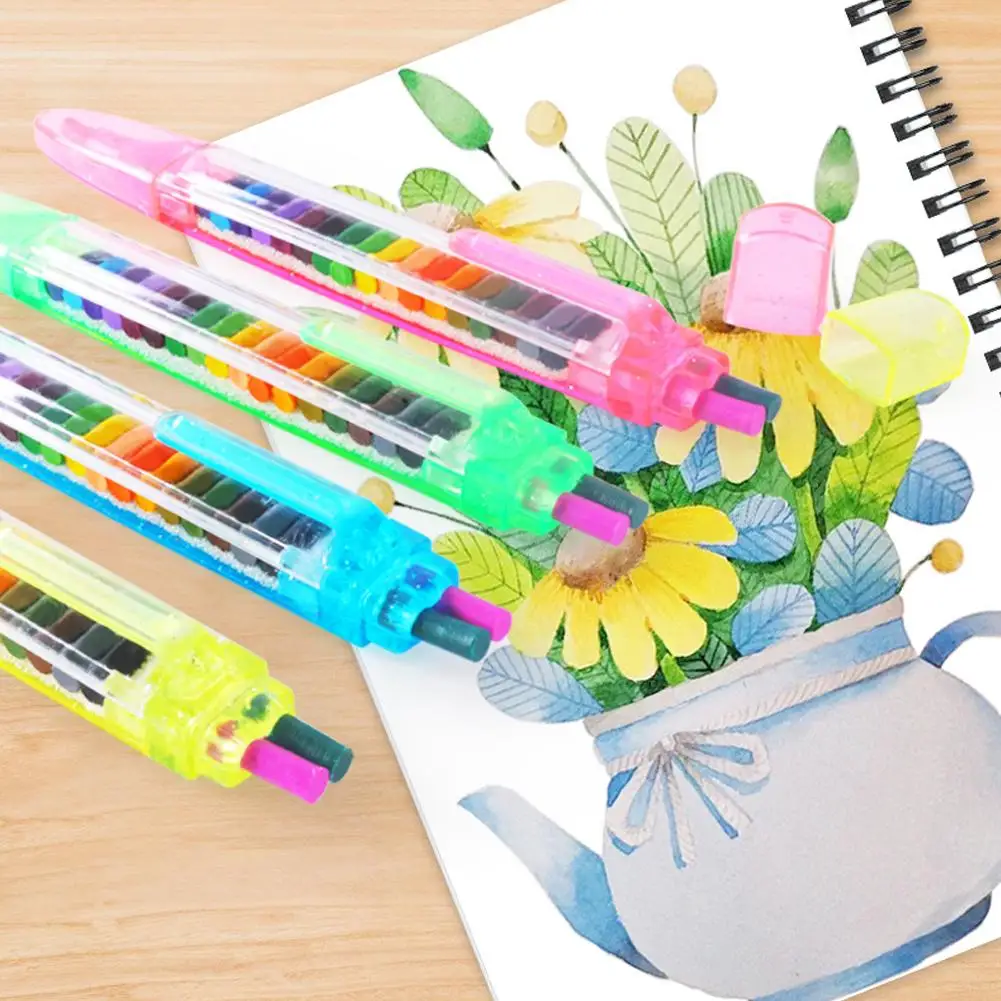 

Children's Creative Painting Colored Crayon Art Painting Graffiti Oil Stationery DIY Kindergarten Pencils Color Pen Pastel T2I0